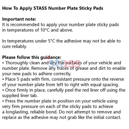 XTRA-THICK™ Number Plate Sticky Pads 3mm, 10 Pack