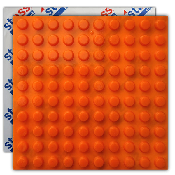Orange Rubber Feet for Visually Impaired, Self Adhesive