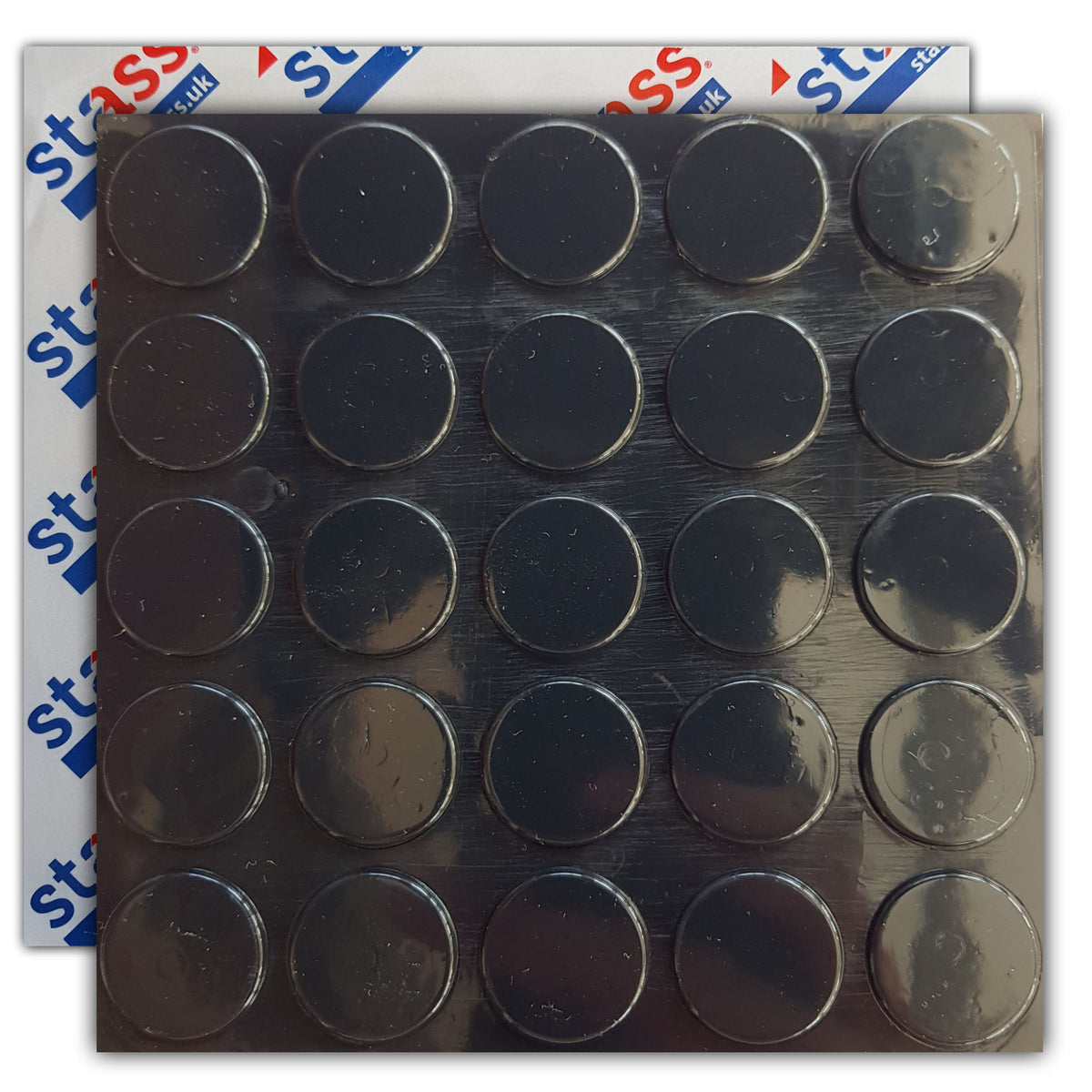 STASS® Self Adhesive Rubber Feet, Black, Round Bumpers